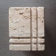 Travertine candlestick/photophore - 1960s/1970s - Cerri Nestore or Fratelli Mannelli
