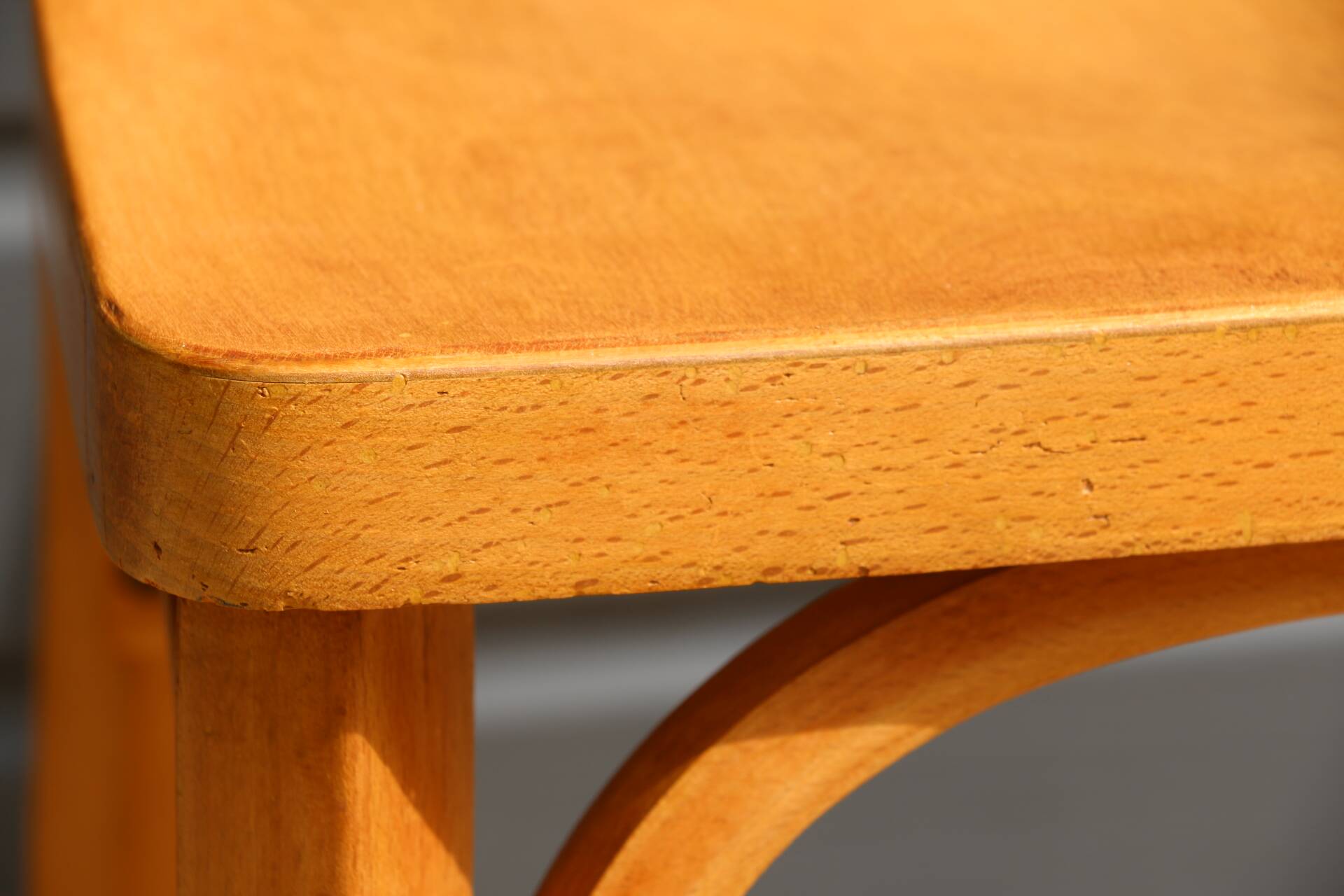 5 Baumann chairs No. 19 in light beech.