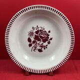 Hollow round plate in Lunéville earthenware Ø 27.4 cm