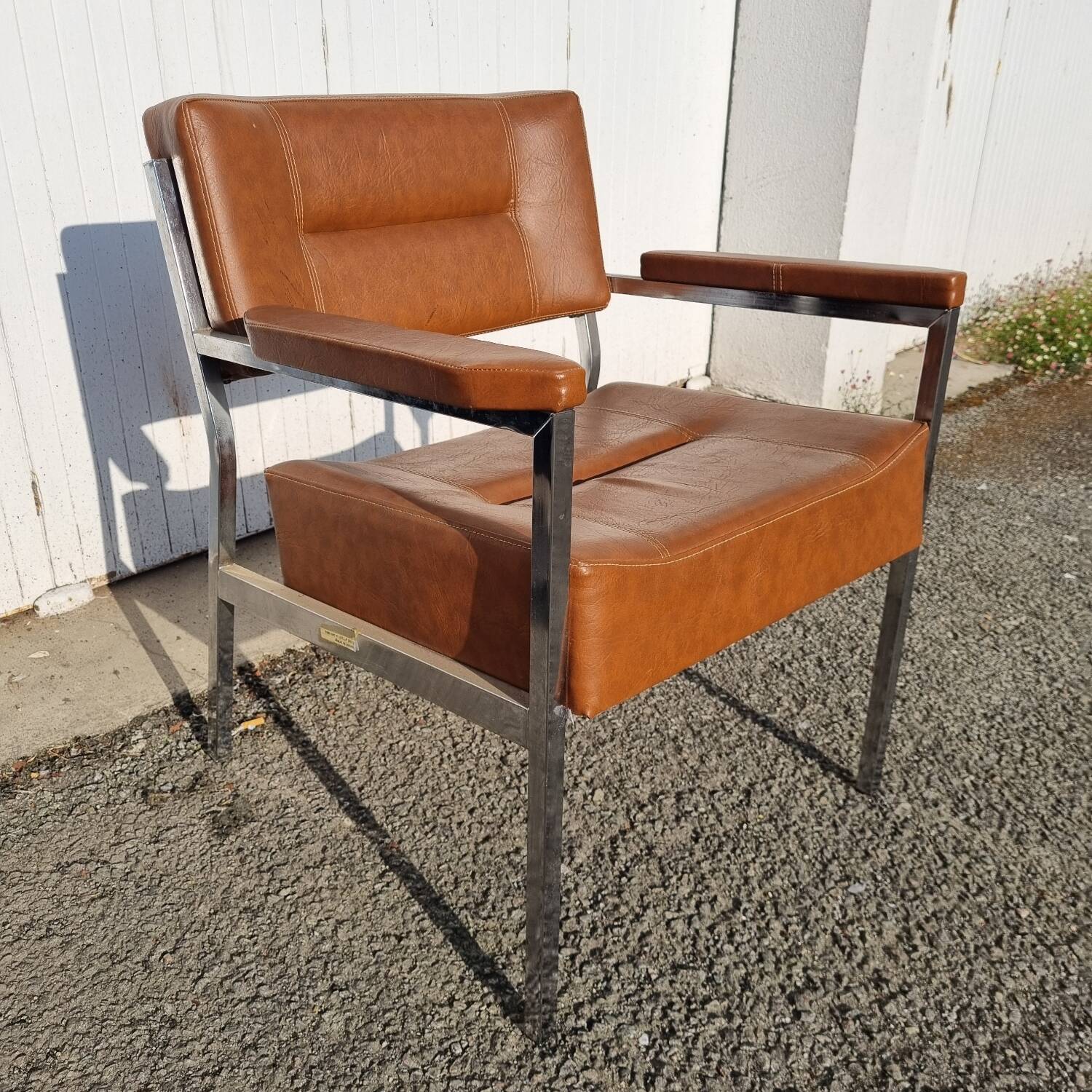 1960s Skaï armchair, M.Baughman