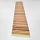 2x12 Warm Earth Tones Striped Lon Kilim Runner Rug, 65x366 Cm