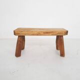 Solid oak side table, The Netherlands 1970's