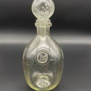 Vintage carafe from Verrerie de Biot in bubble glass with a round stopper.