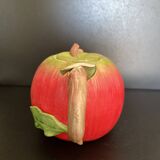 Vintage Apple Teapot in Barbotine – Retro / Cottagecore Decor