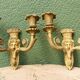 Paire d'appliques en bronze d'époque Empire