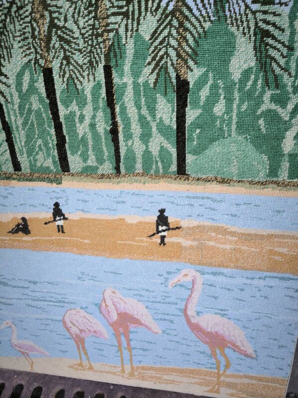 Tapisserie scène lacustre par Henri ROUSSEAU