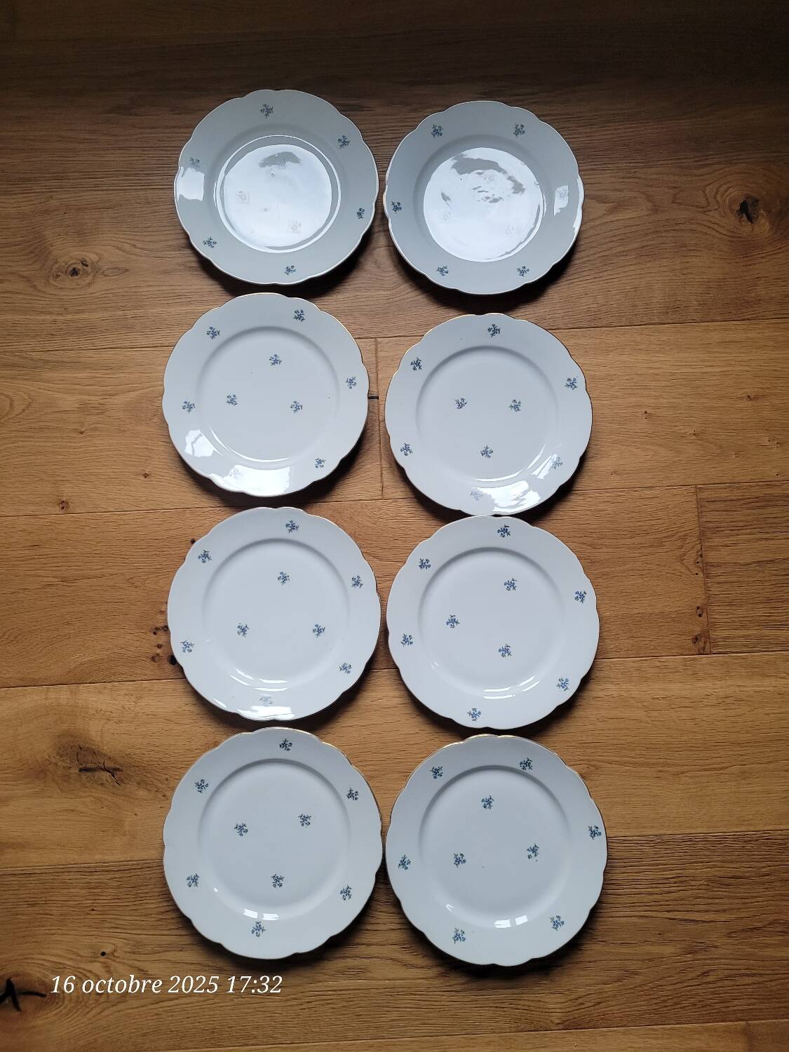 8 antique dinner plates
