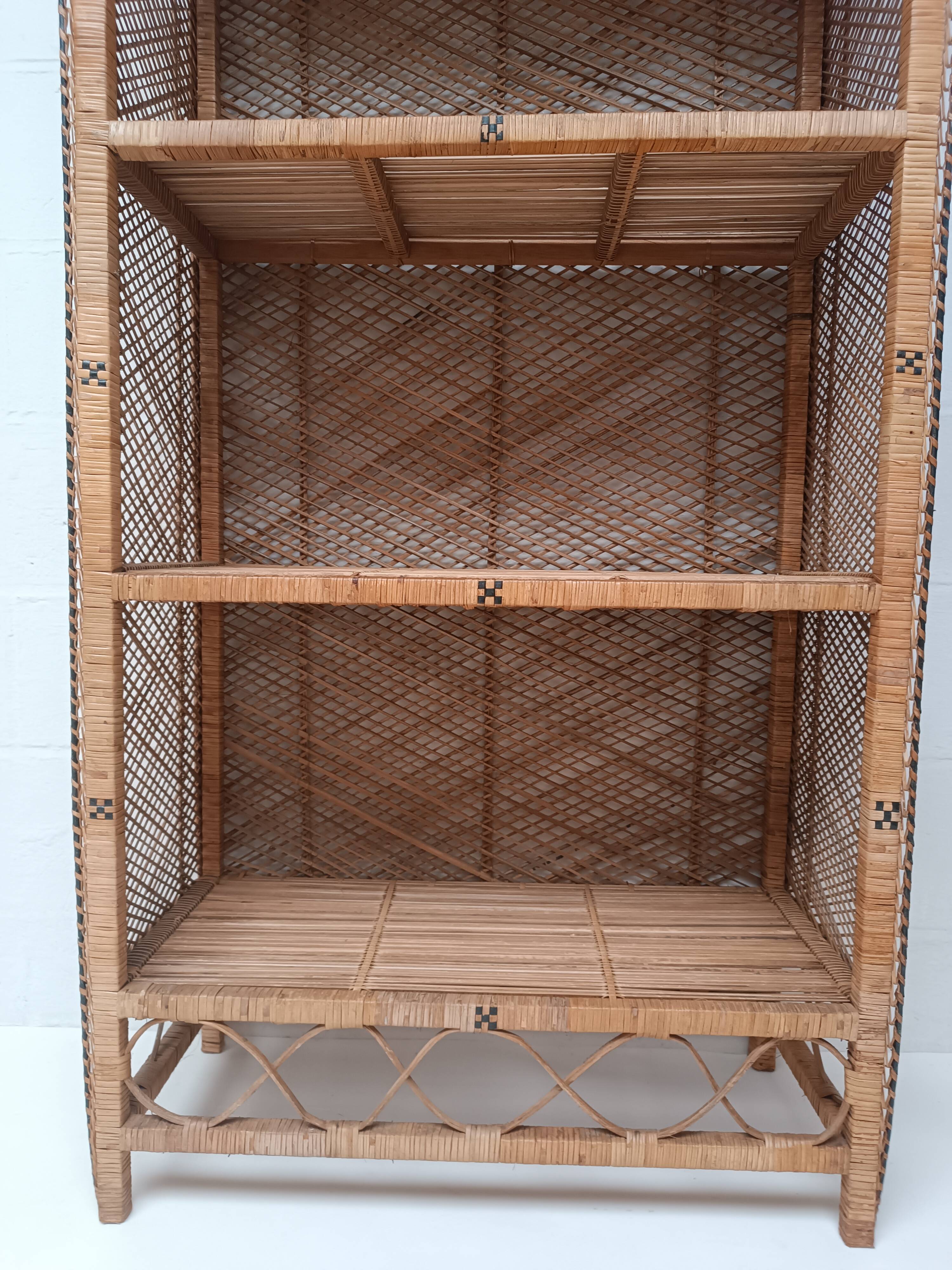Vintage rattan shelf