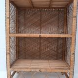 Vintage rattan shelf
