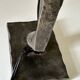 Vintage 60s metal brutalist lamp