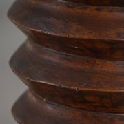 19th-century sculptural French wine press in solid wood / pedestal
