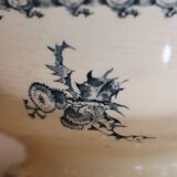Ironware salad bowl, Gien, thistles model