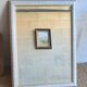 Miroir en bois peint, décor fleuri vintage