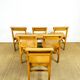 6 vintage oak chairs from the 1960s