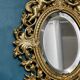 Bronze mirror napoleon III H39x23 decoration with putti and mascaron