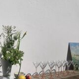 12 pink cocktail glasses Luminarc cuts