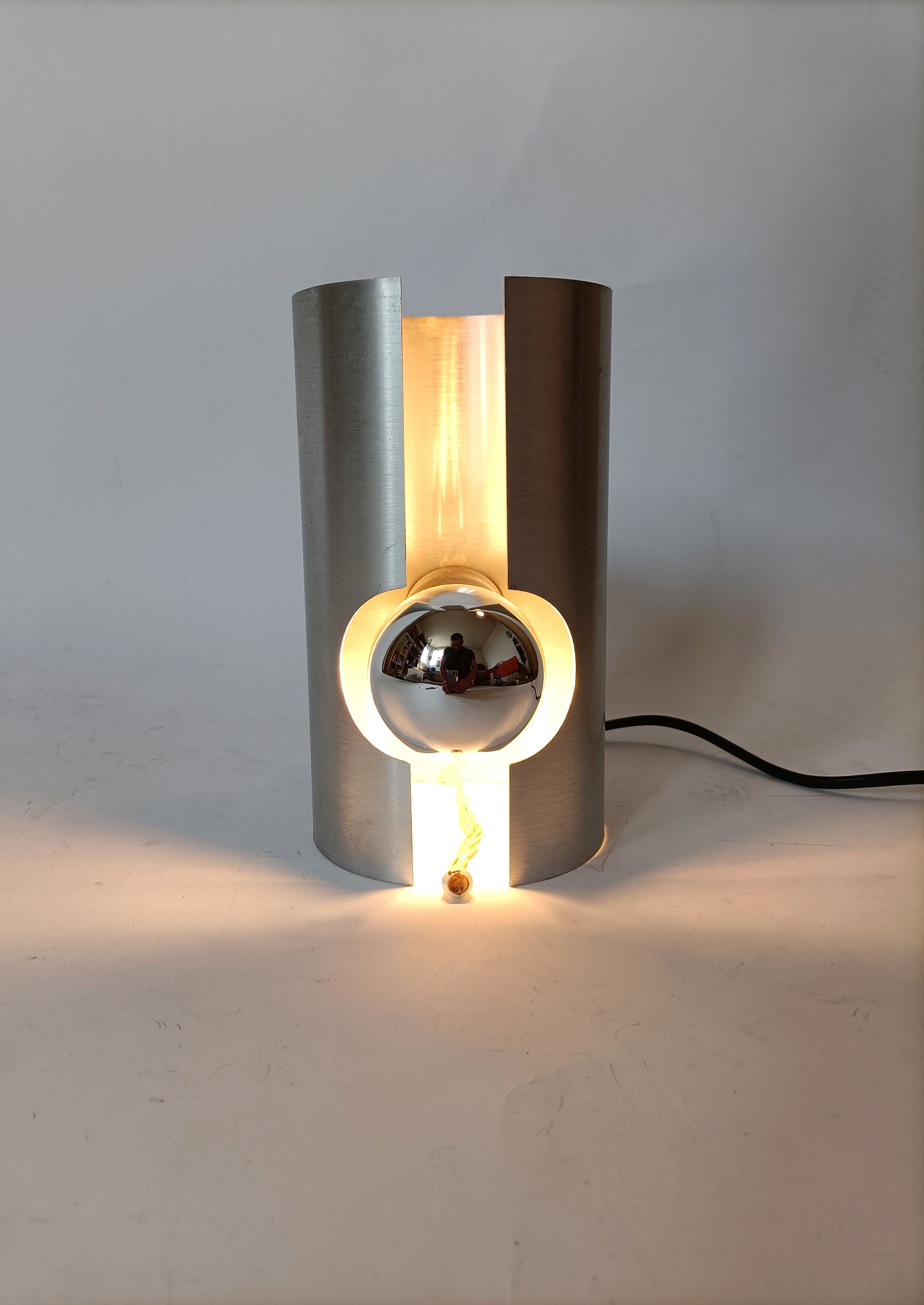 Applique Oxar en aluminium brossé 1970