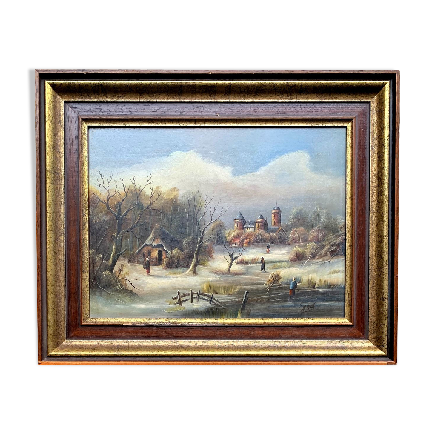 Landscape "Winter skating".