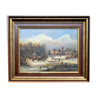 Landscape "Winter skating".