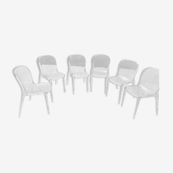 Lot de 6 chaises polycarbonate, design Starck