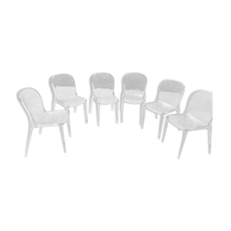 Lot de 6 chaises polycarbonate, design Starck