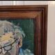 Gouache on framed cardboard "Old man with glasses", V. Lod (20th century)