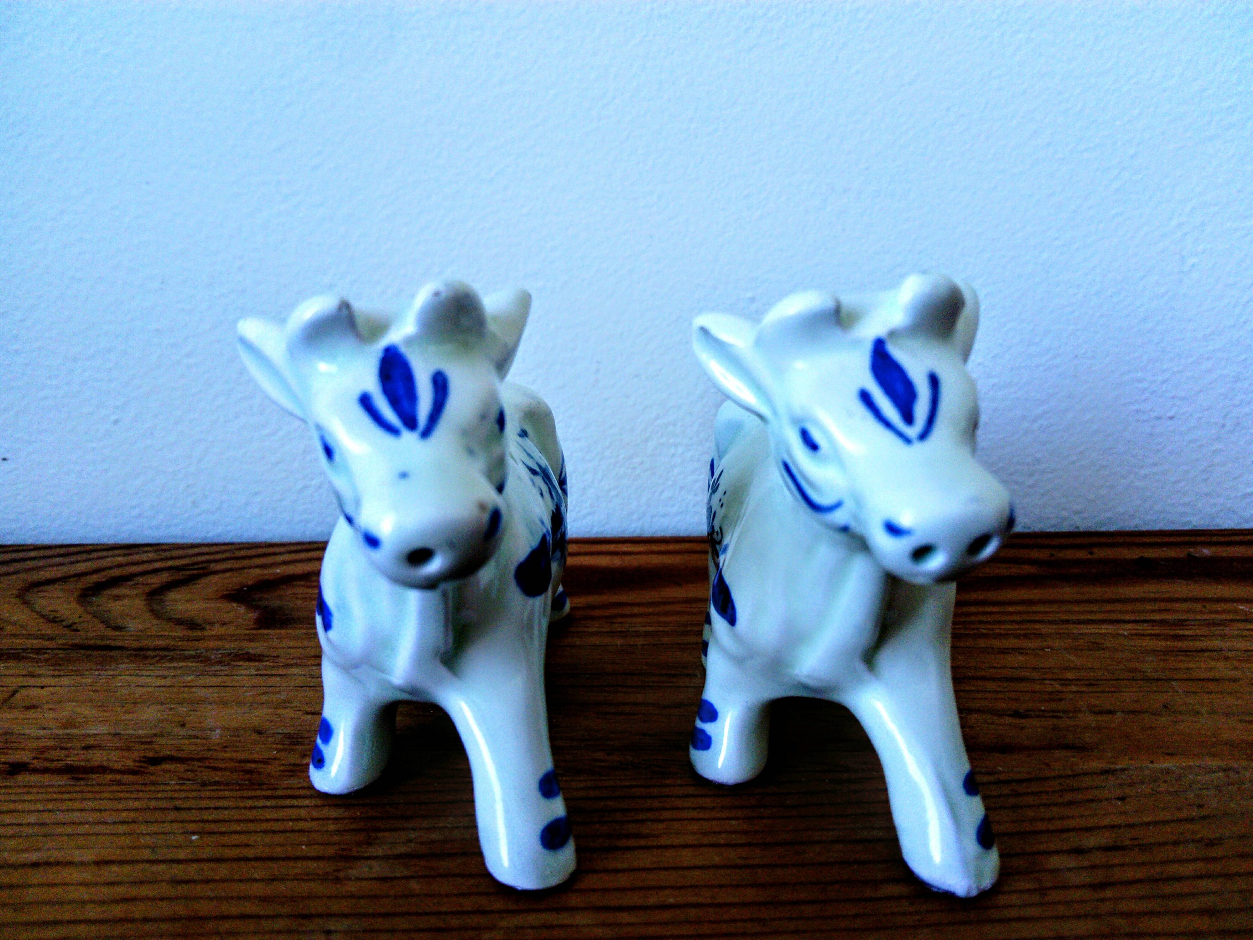 Delft Blue Cow Salt and Pepper Shakers
