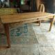 Table de ferme en chêne massif patiné 190 cm x 80 cm