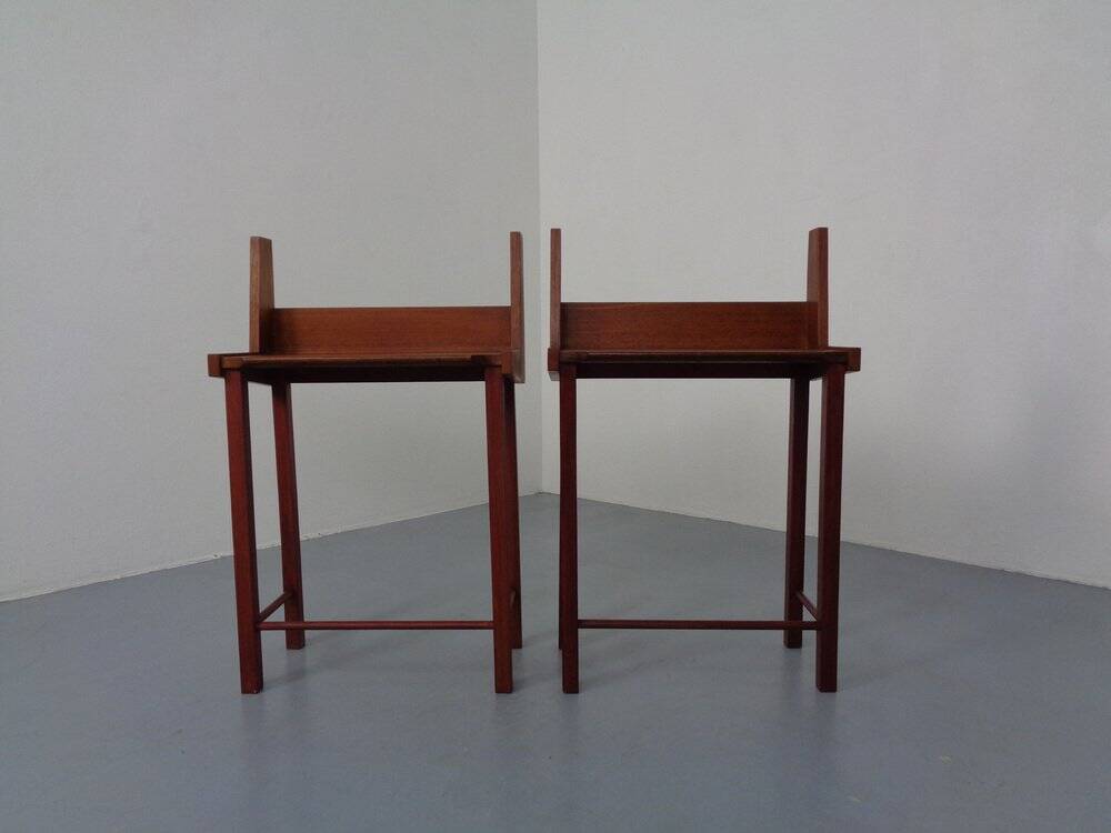 Danish Teak Nightstands, 1960s, Set of 2