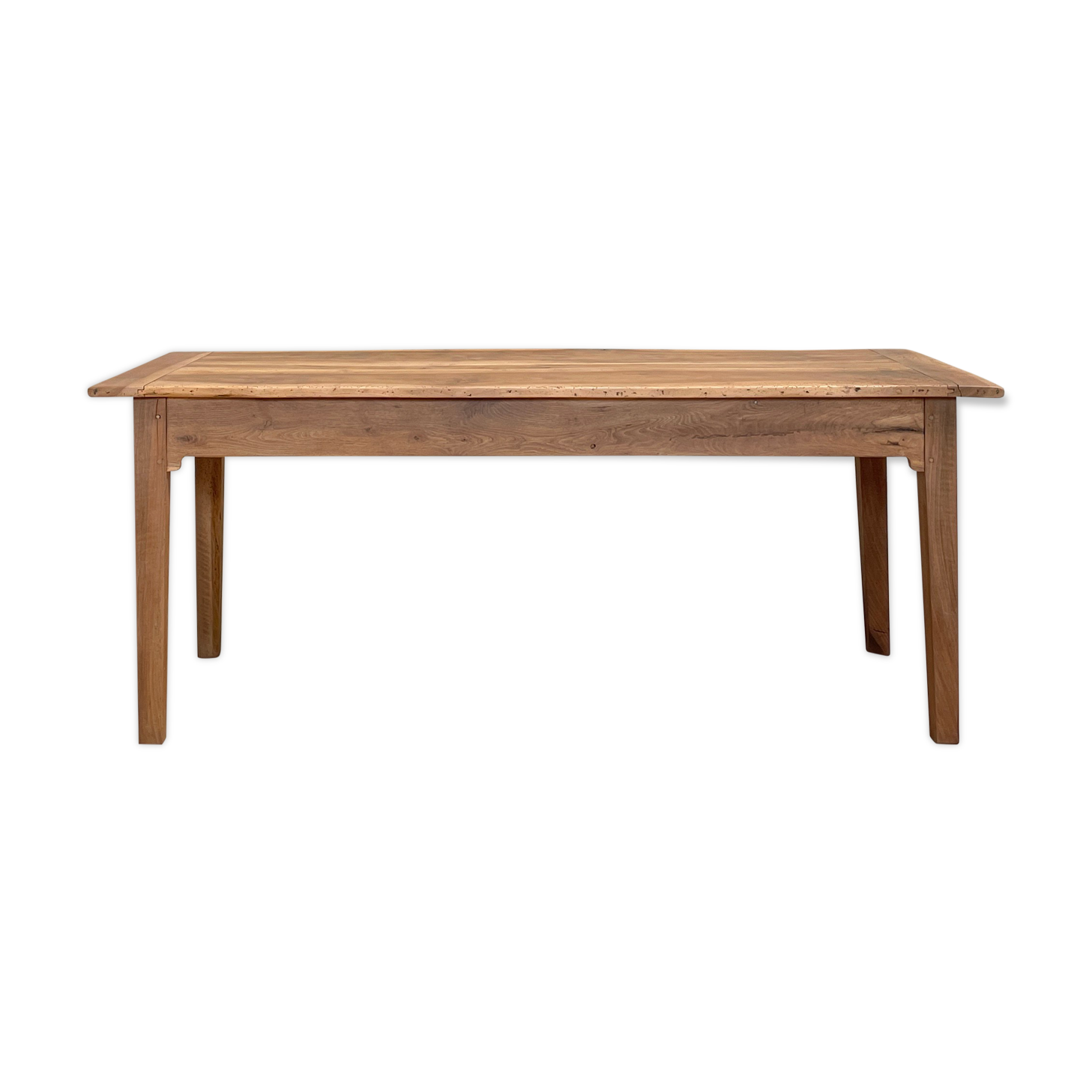 Vintage farmhouse table with spindle legs.