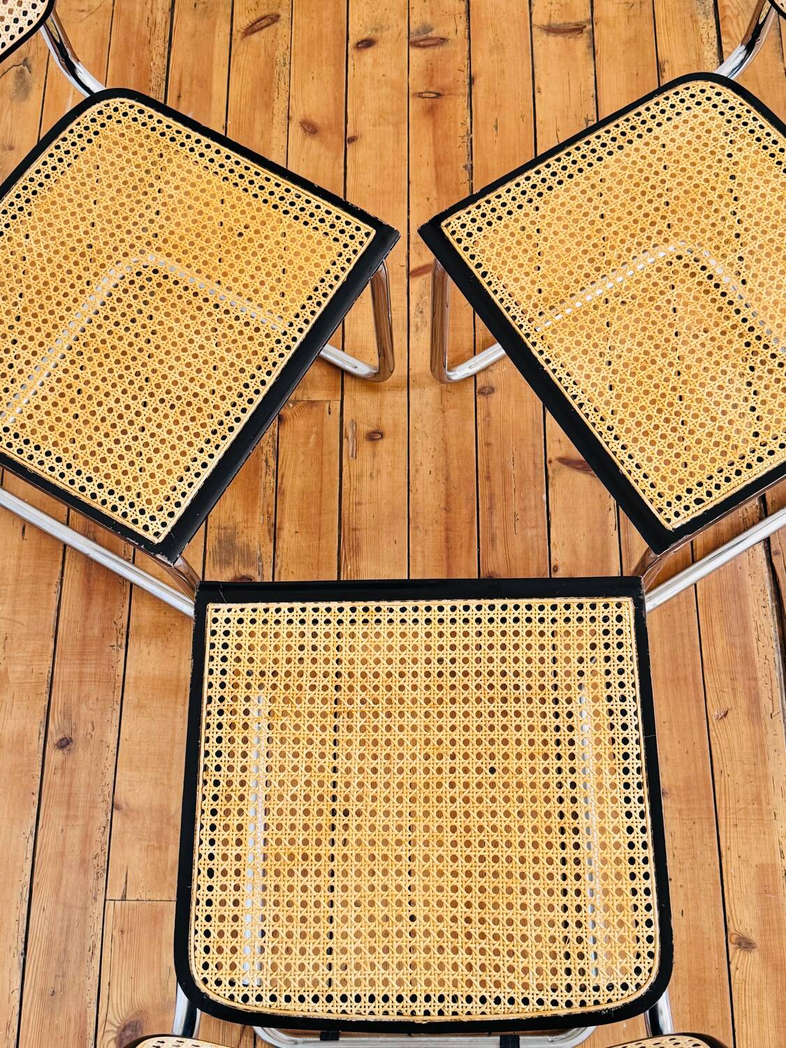 3 chaises Cesca Marcel Breuer B32