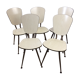 Lot de 5 chaises en formica beige