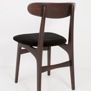 Black velvet armchair mid-century by Rajmund Halas, Poland, 1960.