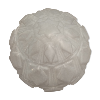 Globe or shell for suspension or floor lamp glass frost art deco