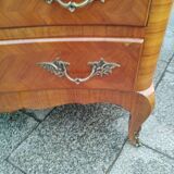 Commode ancienne en bois et marbre style Louis XV