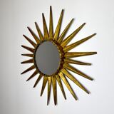 Miroir soleil, gilded metal with gold leaf, Italy, 1960