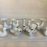 Eight bird candlesticks from Bavaria and Arzberg, Germany