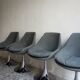 4 Space Age seventies dining tulip chairs