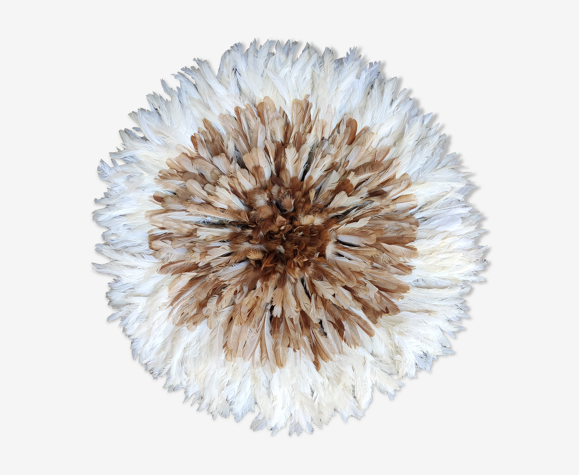 Juju hat naturel beige et blanc 70cm