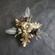 Vintage Florentine floral hand-forged silver-plated 3-light flush mount from Banci Firenze, Italy, Florence 1960s, set of 5