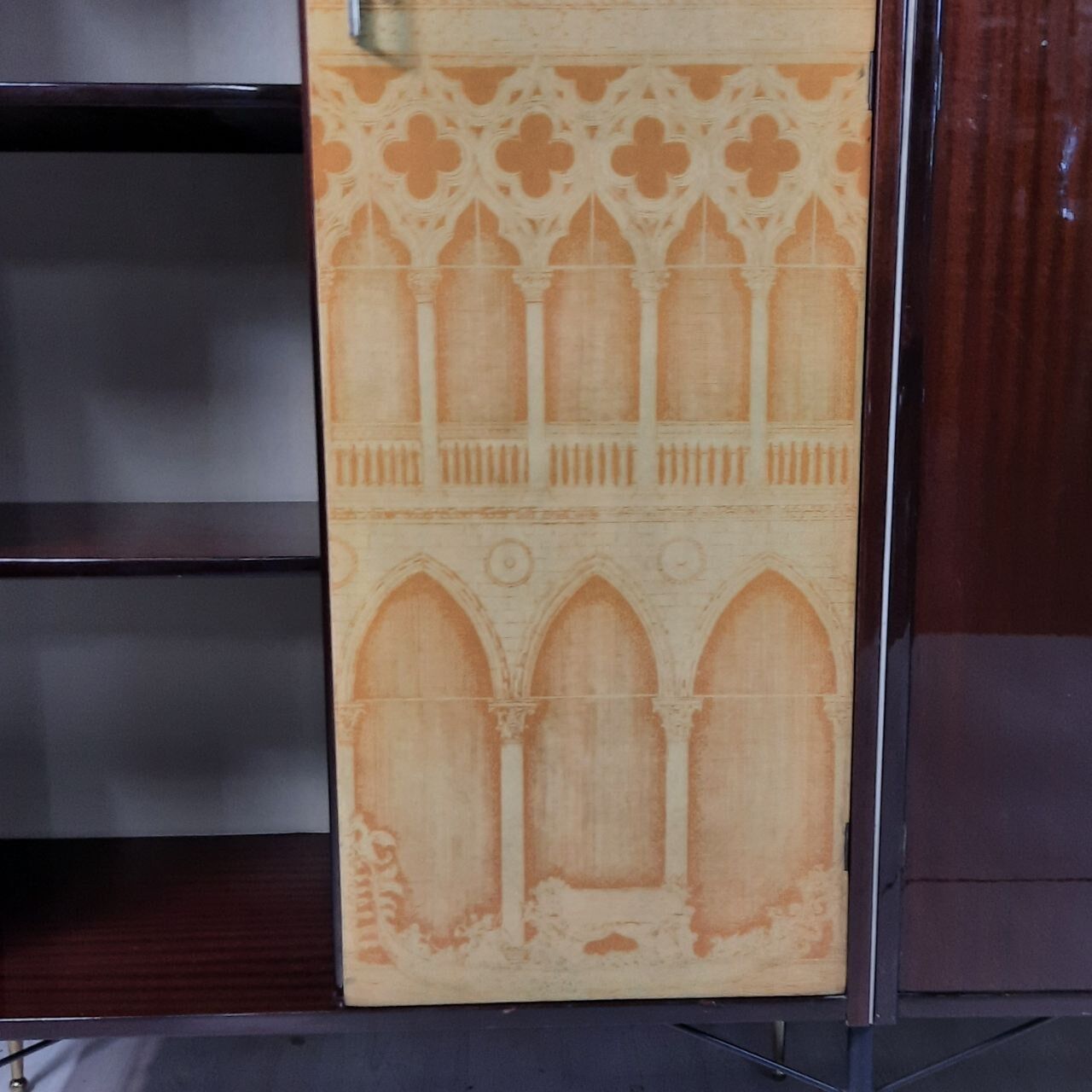 Wardrobe, 1950s bookcase, brass print / tips.