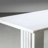 Carlo Scarpa Delfi dining table in white marble