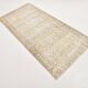 3x7 Brown Cream Floral Handmade Vintage Rug, 105x211Cm