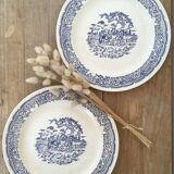 Pair of vintage plates "horses"