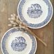 Pair of vintage plates "horses"