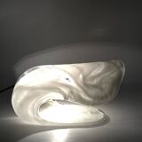 Murano blown shell shaped glass sculptural table lamp, La Murrina Italy 197