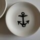 Set of 8 plates by Gien for Atelier Primavera 1960 Anchor