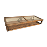 Old 1900 solid oak jewelry showcase