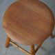 Round beech stool by a Danish cabinetmaker, mid-century modern, 1970s.