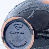 XXL Mid-Century Modern grey and orange ceramic table lamp Carstens Tönnieshof